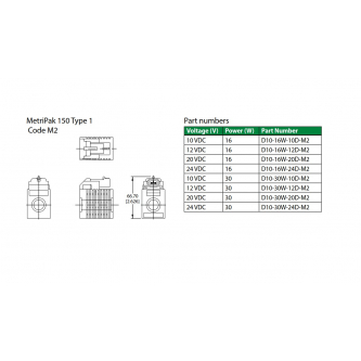 Comatrol coil 12VDC 16W fi15.8